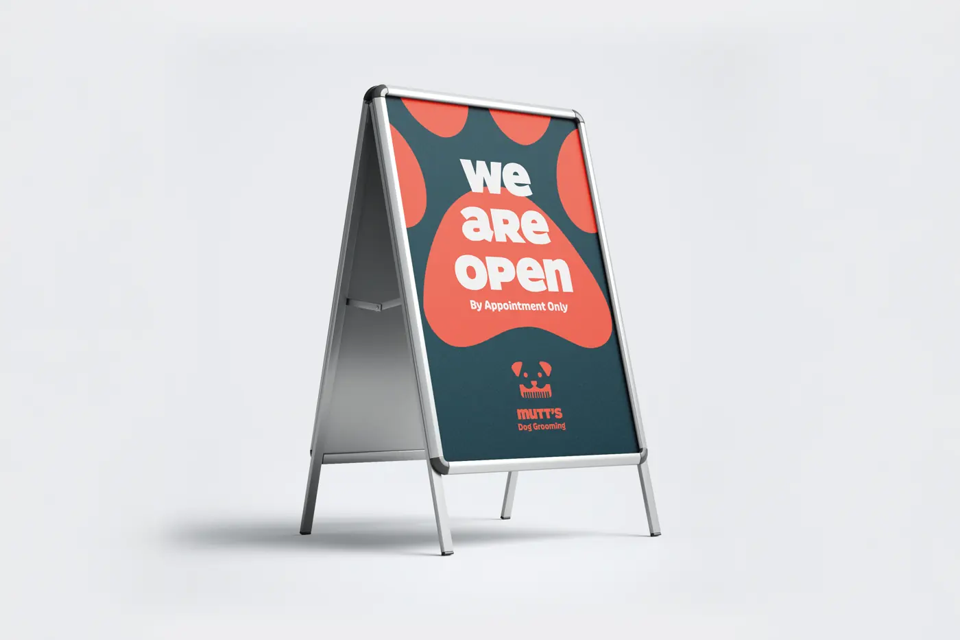 A-Frame Signs, view 2 – printed by Buzz Media