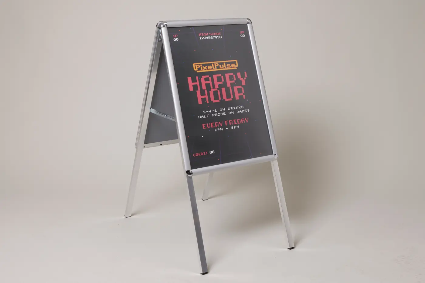A-Frame Signs, view 4 – printed by Buzz Media