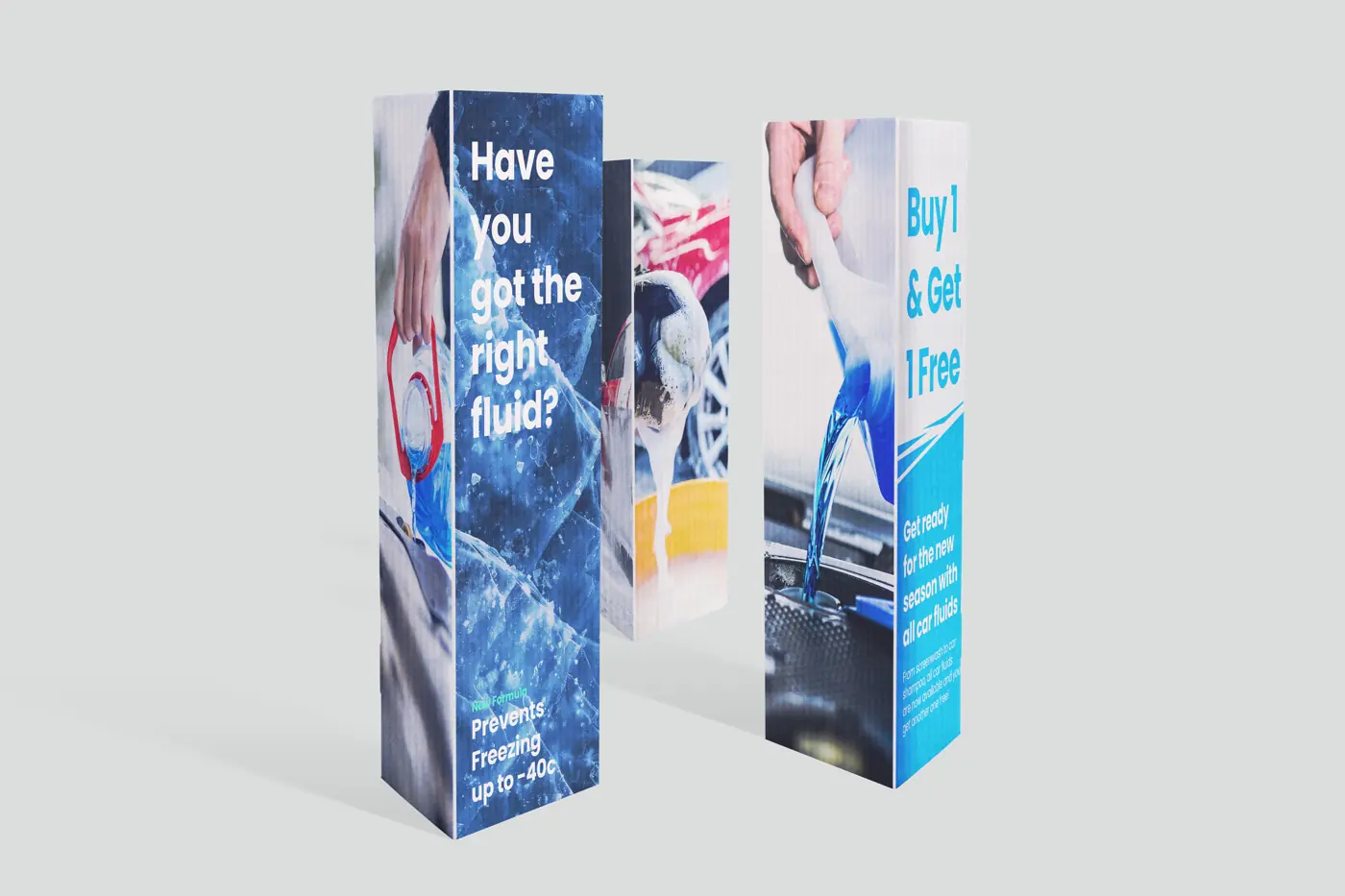 Bollard Covers, view 2 – printed by Buzz Media