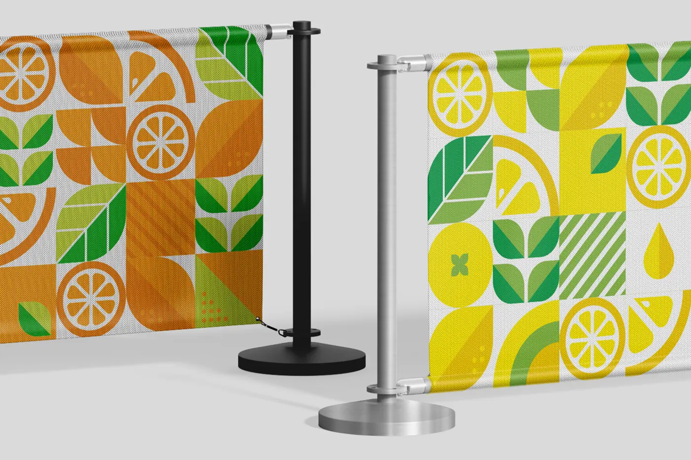 Café Barriers – printed by Buzz Media