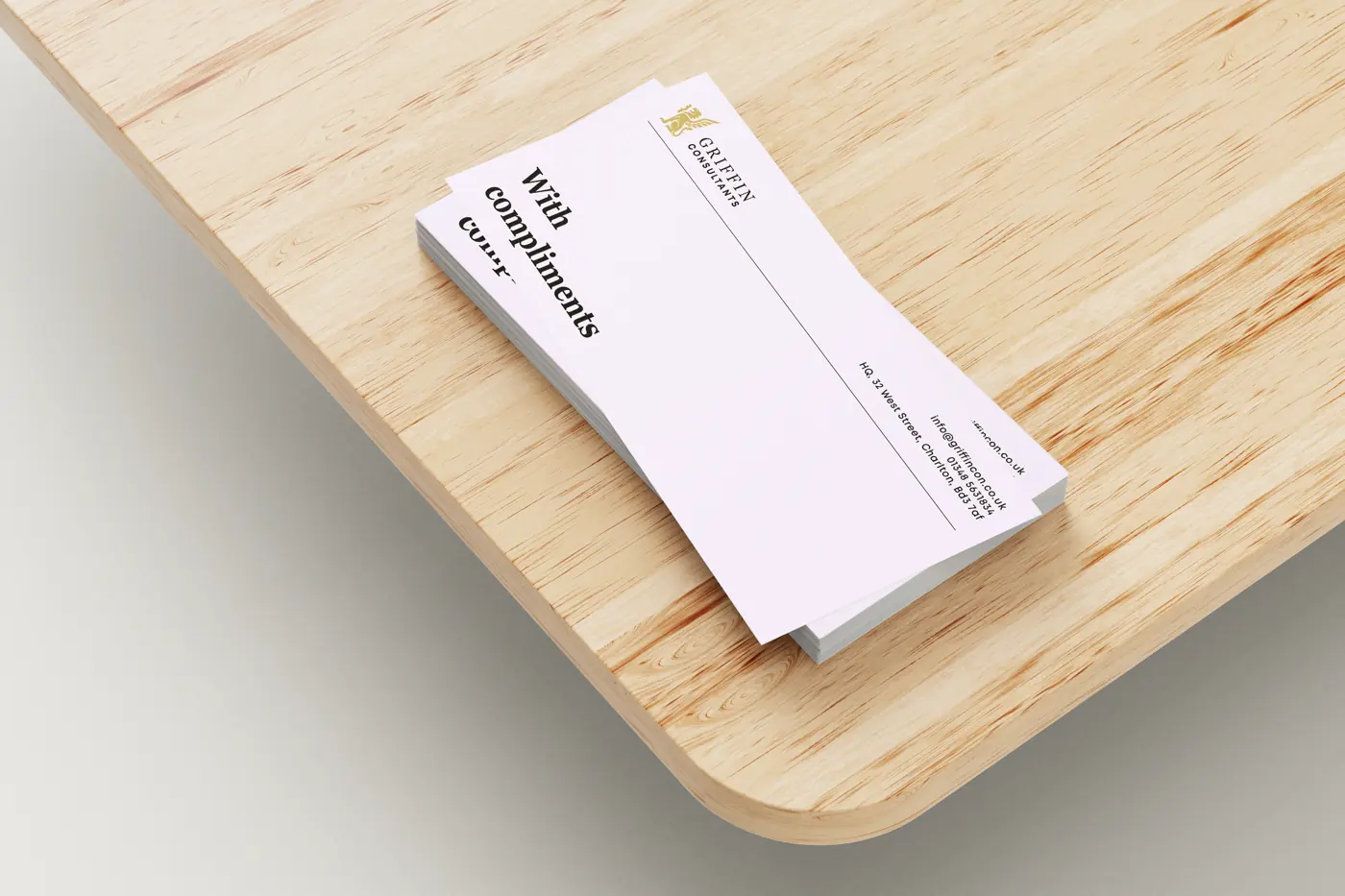 Compliment Slips, view 2 – printed by Buzz Media