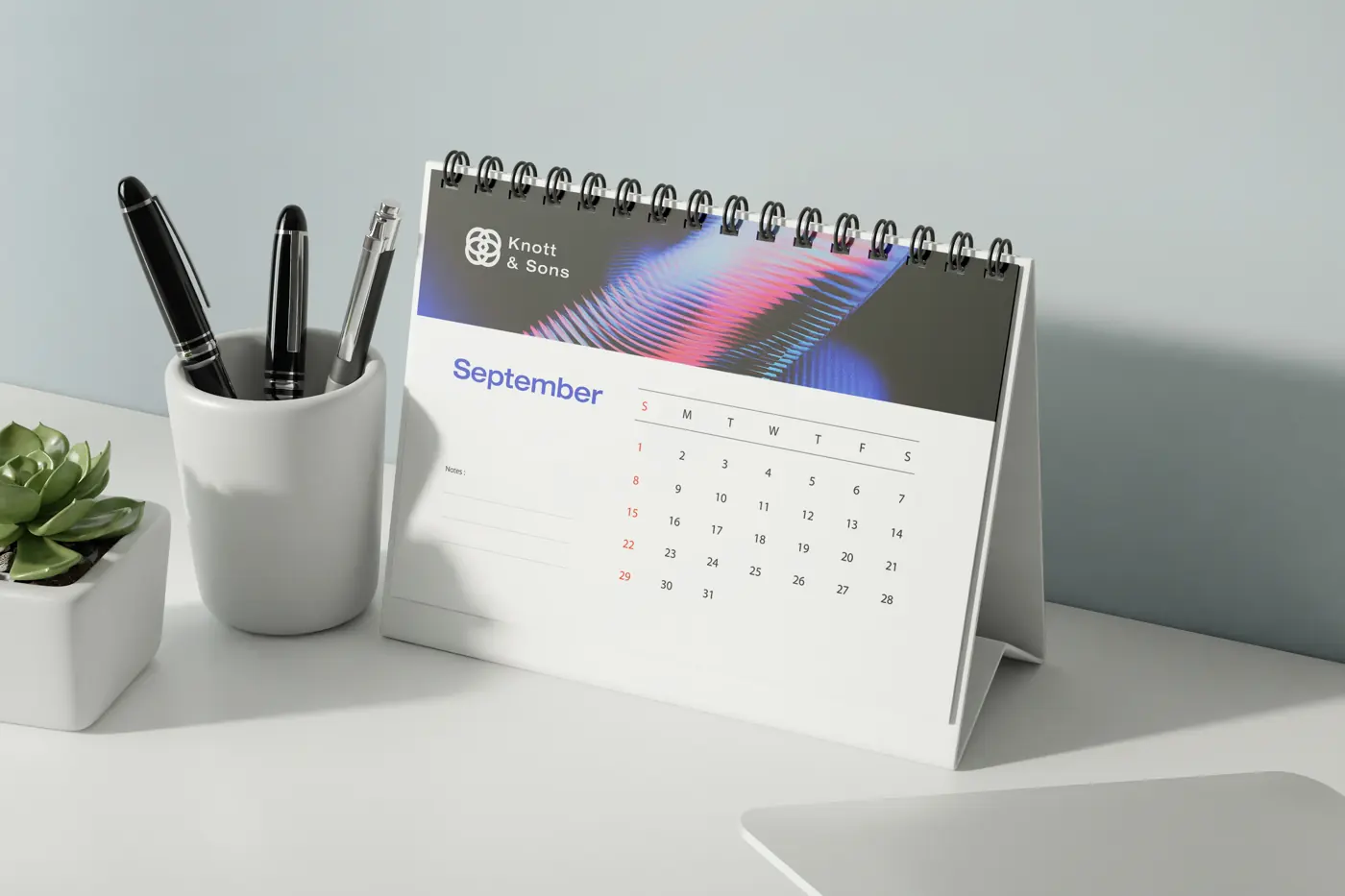 Desk Calendars, view 3 – printed by Buzz Media