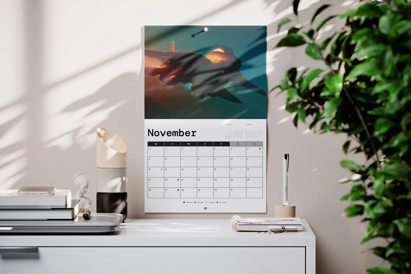 Drilled Calendars, view 2 – printed by Buzz Media