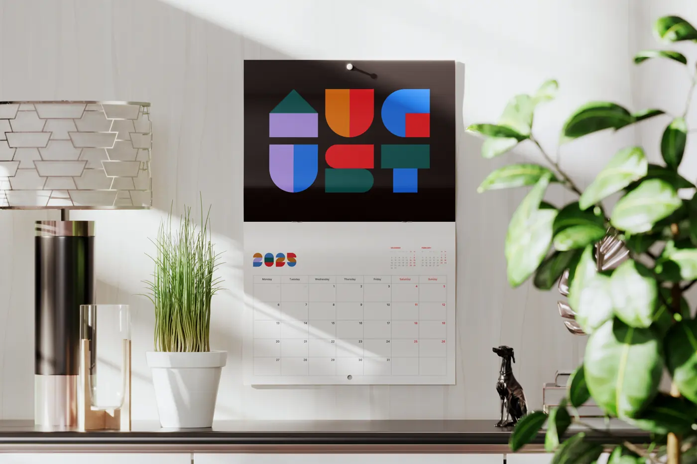 Drilled Calendars, view 3 – printed by Buzz Media