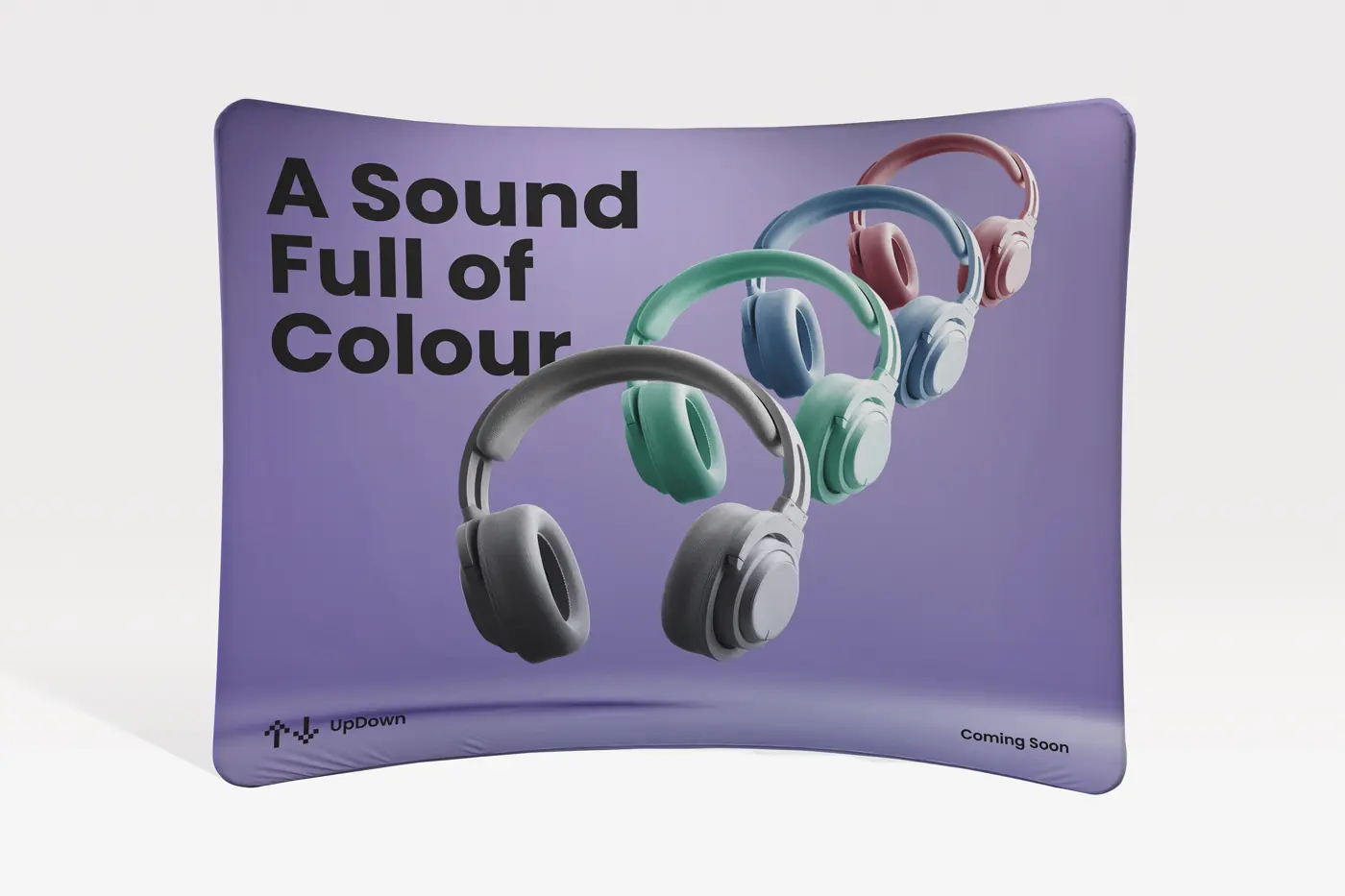 Fabric Displays, curved, view 3 – printed by Buzz Media