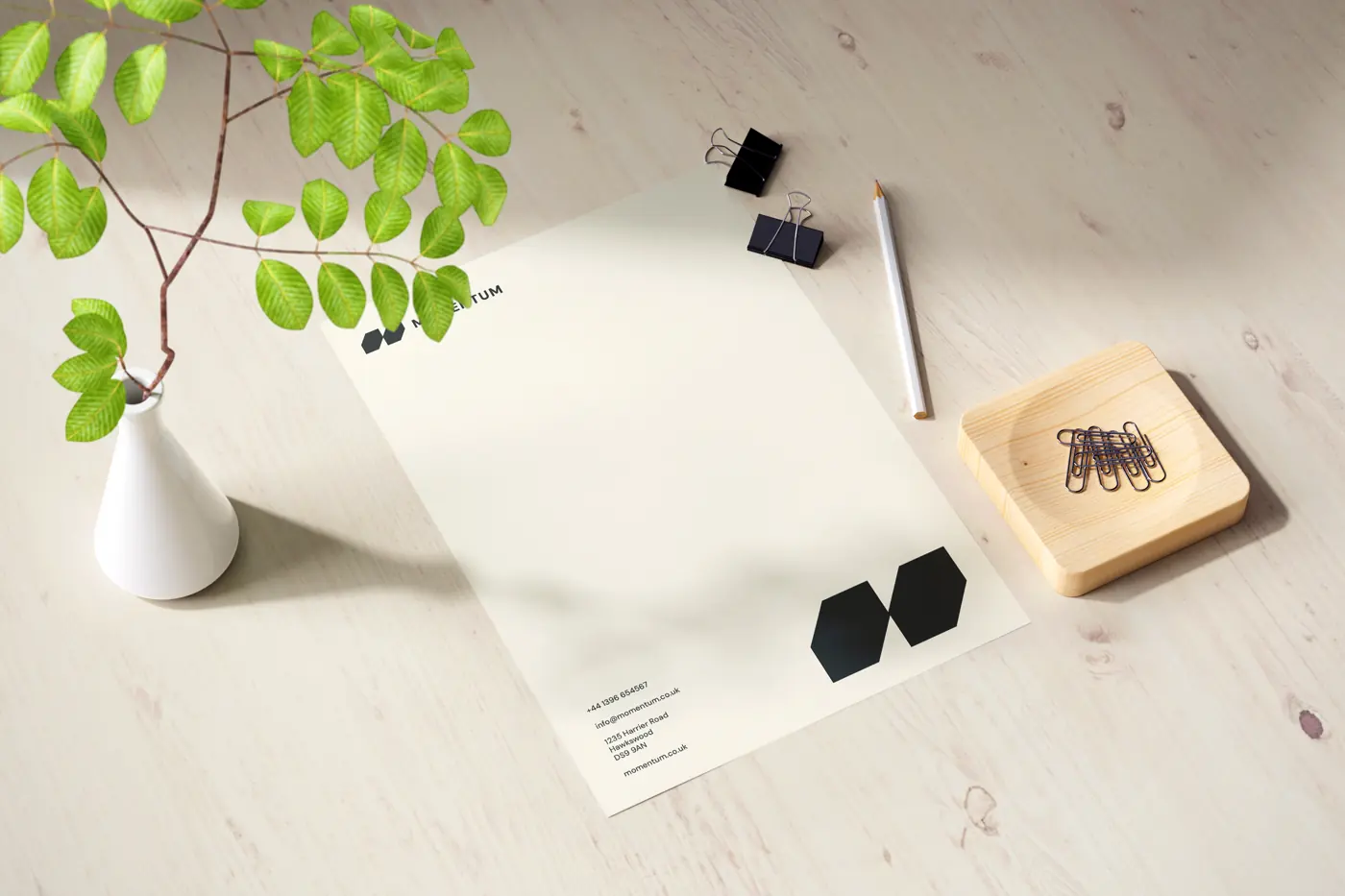 Letterheads, view 2 – printed by Buzz Media