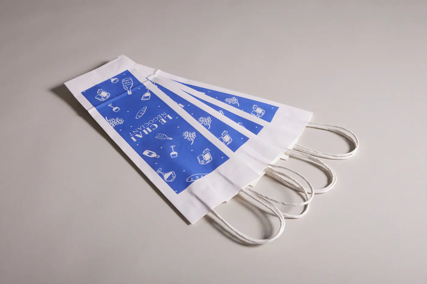 Paper Bags, white paper, view 3 – printed by Buzz Media
