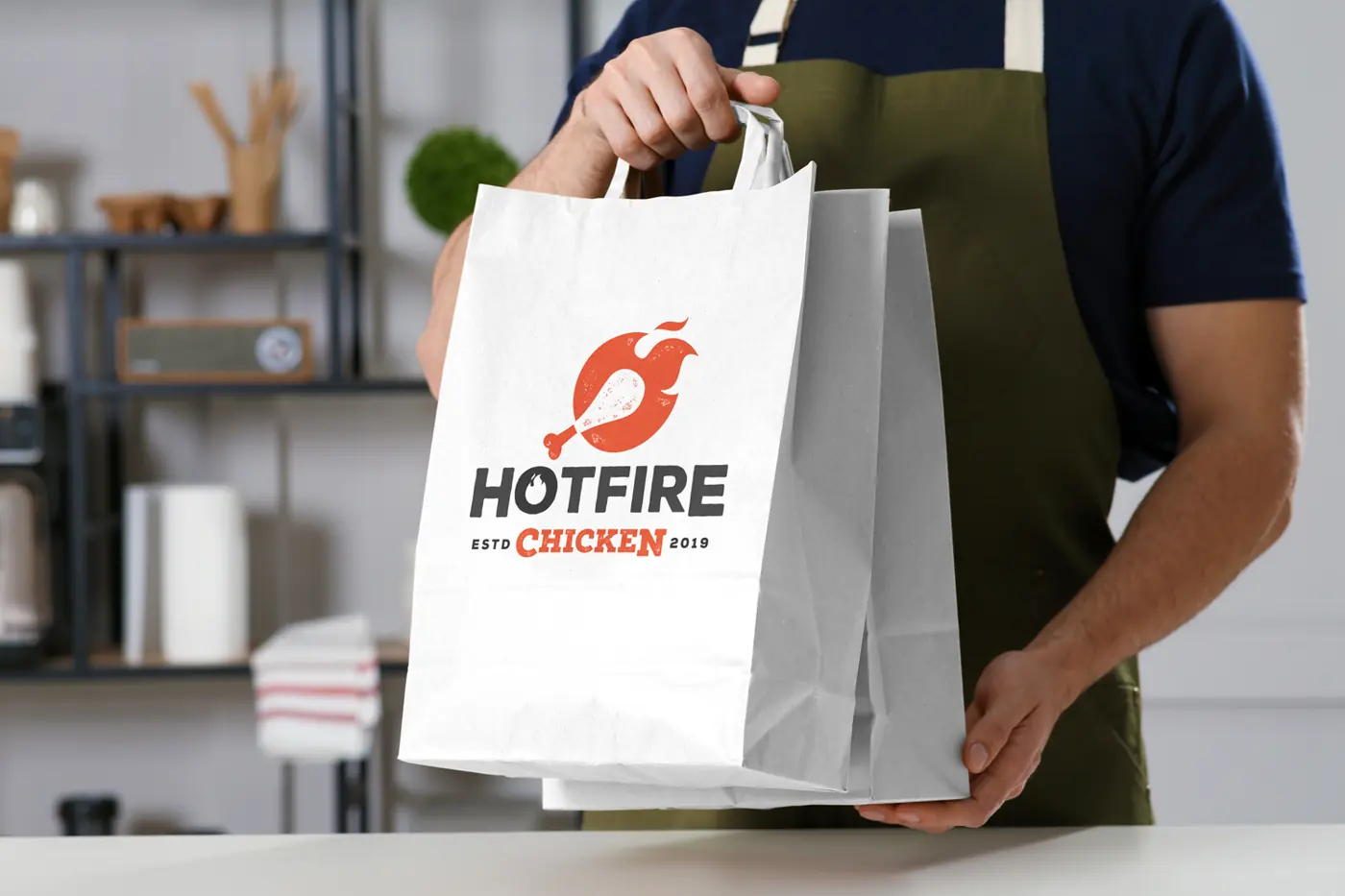 Paper Bags, white paper, view 6 – printed by Buzz Media