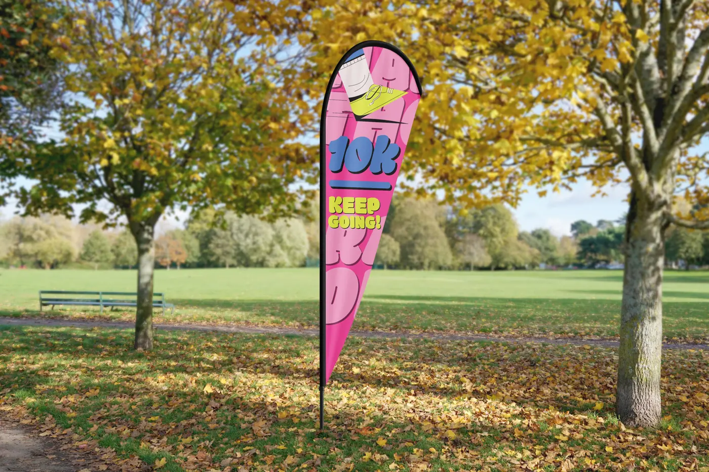 Printed Flags, teardrop – printed by Buzz Media