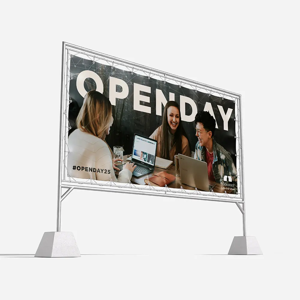 PVC Outdoor Banners, 1000 x 1000mm, view 5 – printed by Buzz Media