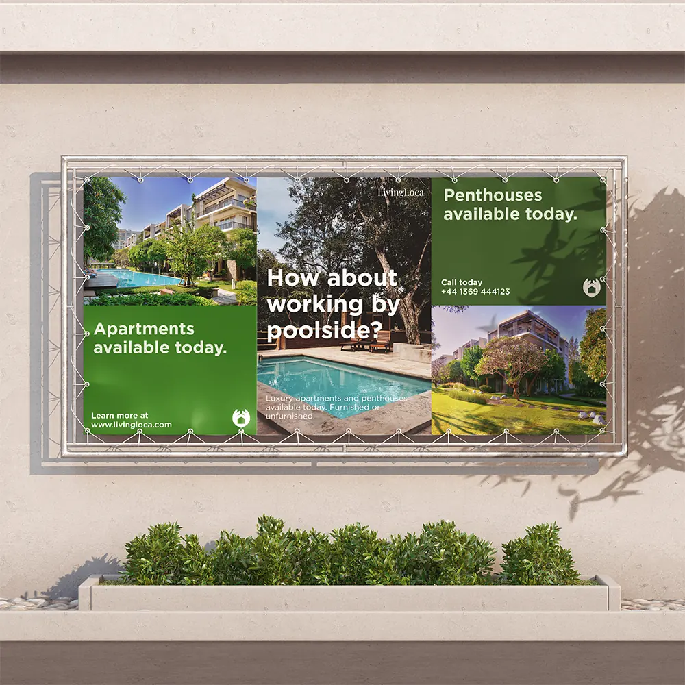 PVC Outdoor Banners, 1000 x 1000mm, view 6 – printed by Buzz Media