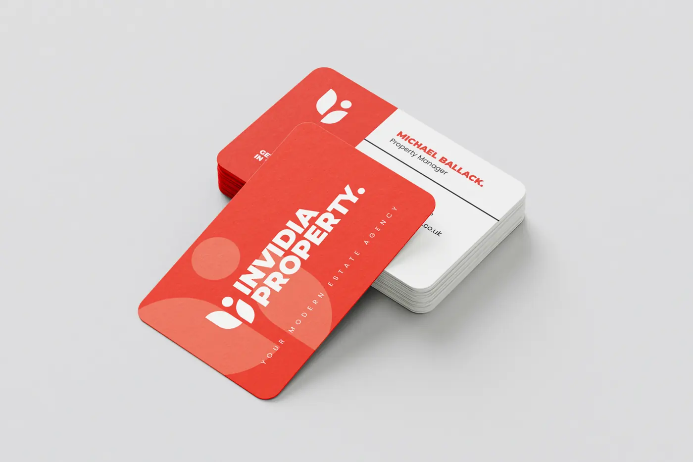Standard Business Cards, rounded corners – printed by Buzz Media