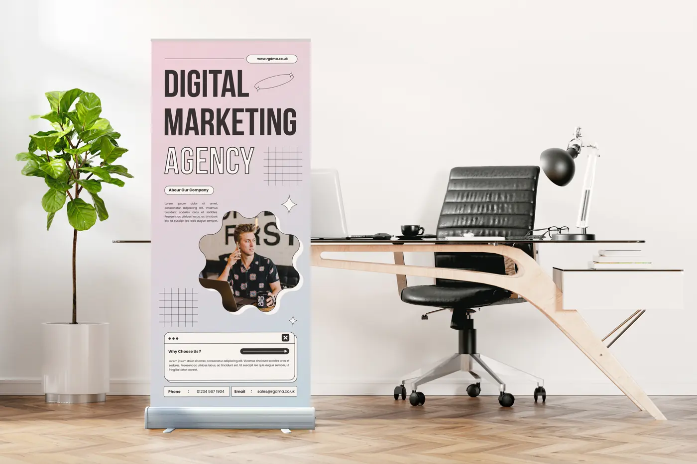 Standard Roller Banners, view 2 – printed by Buzz Media