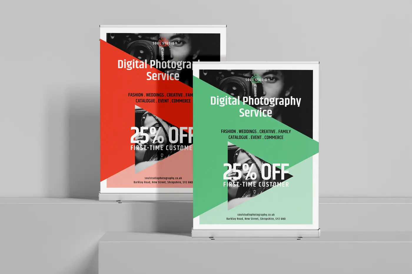 Wide Roller Banners – printed by Buzz Media