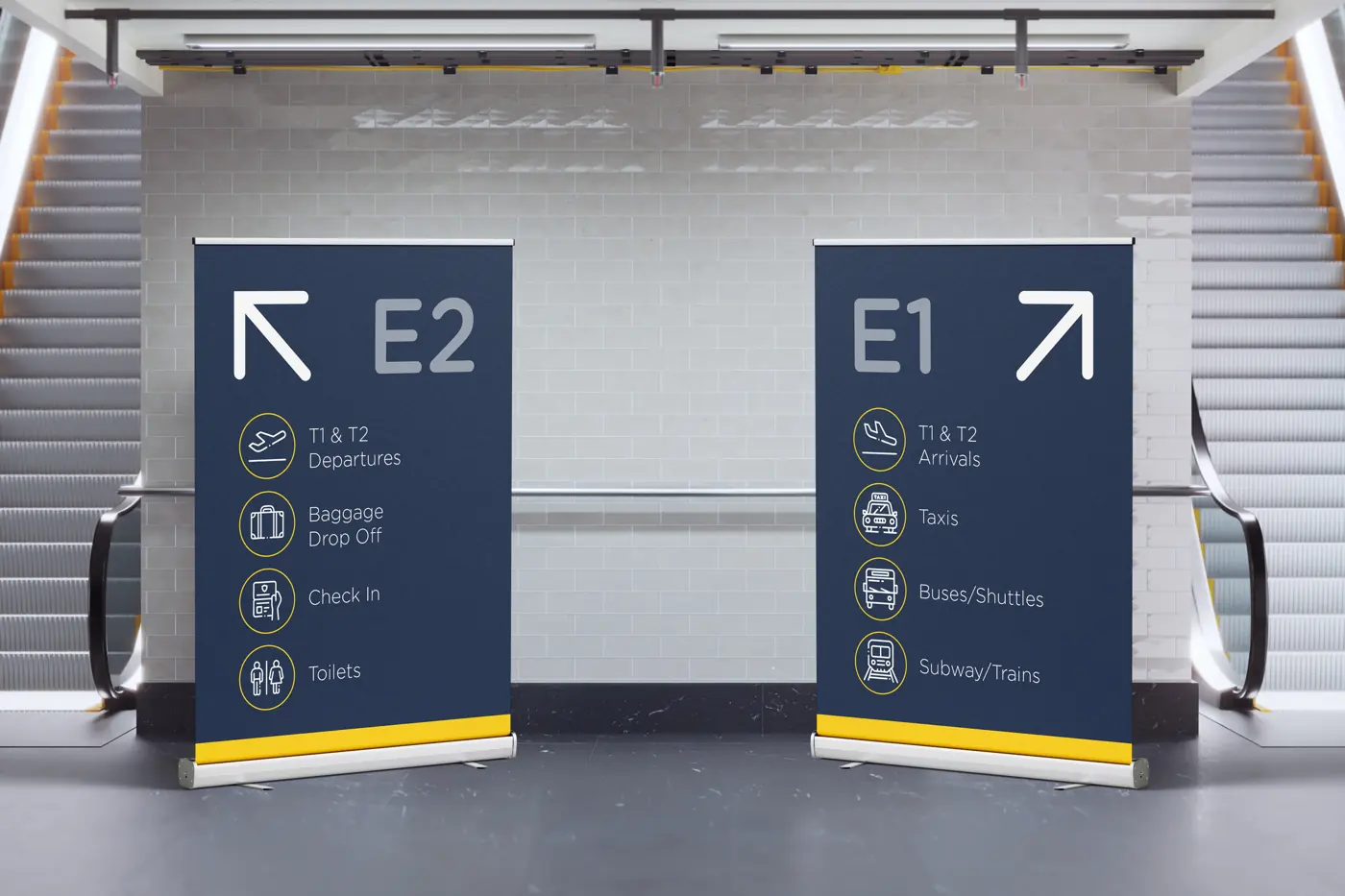 Wide Roller Banners, view 2 – printed by Buzz Media